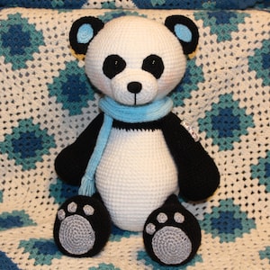 Crochet Panda / Handmade Panda / handmade dolls / Amigurumi Doll / Crochet toys / crochet doll