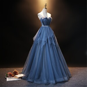 2021 Starry Blue Prom Dress for Women Fairy Long Evening Dress - Etsy