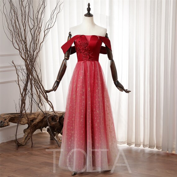 cherry prom dress