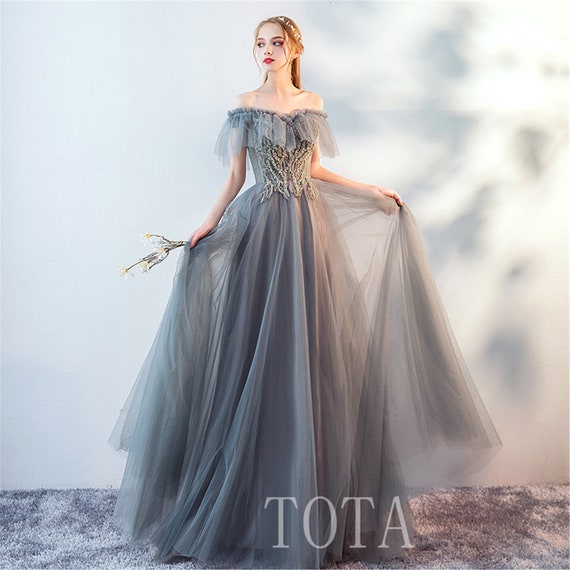 Gris Azul Hada Vestidos Largos De Fiesta 3D Encaje Floral - Etsy México Gris Azul Hada Vestidos Largos De Fiesta 3D Encaje Floral - Etsy México