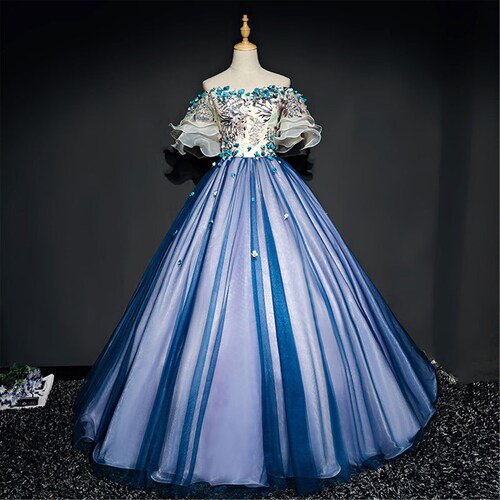 Vintage off Shoulder Ball Gown With 