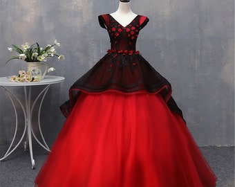 Black Ball Gown - Etsy