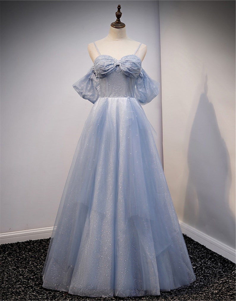 2021 Light Blue Prom Dress Fairy Long Evening Dress Graduation Etsy