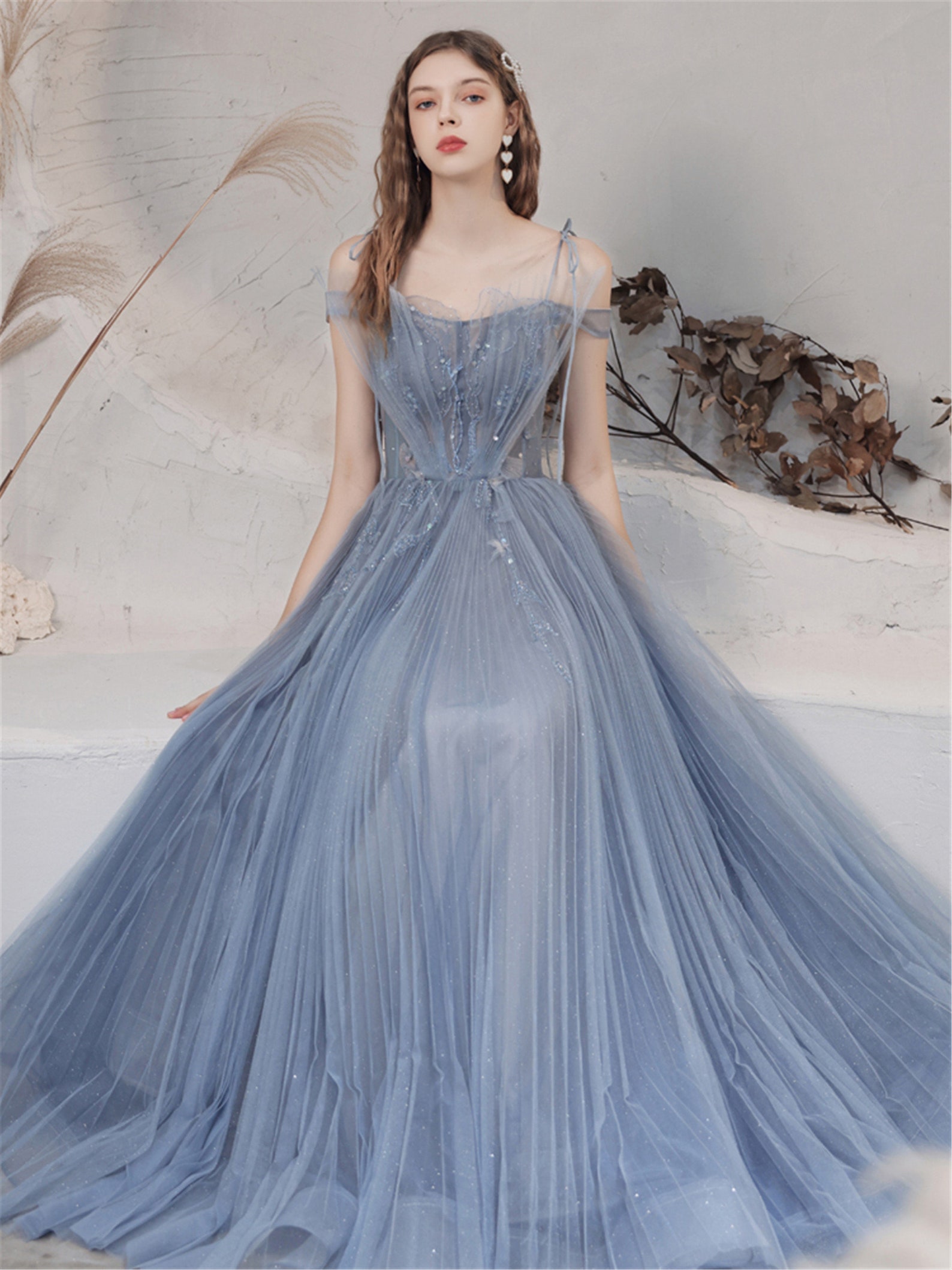 Blue Fairy Prom Dress for Women Long Evening Dress Graduation Etsy