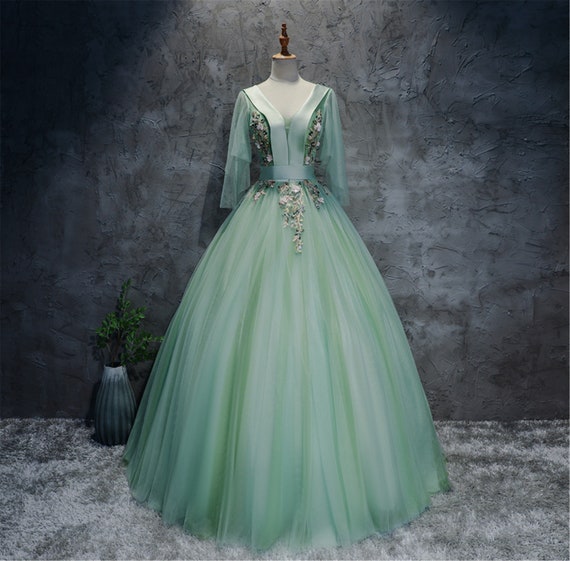 mint green formal dresses