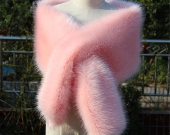 Pink Faux Fur Shrug - Etsy