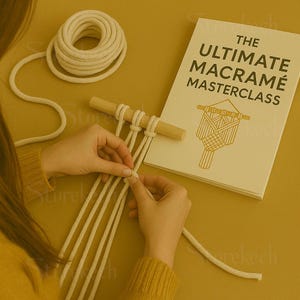 Macramé Masterclass for Beginners to Advanced | Step-by-Step Illustrated Guide & DIY Patterns Tutorial