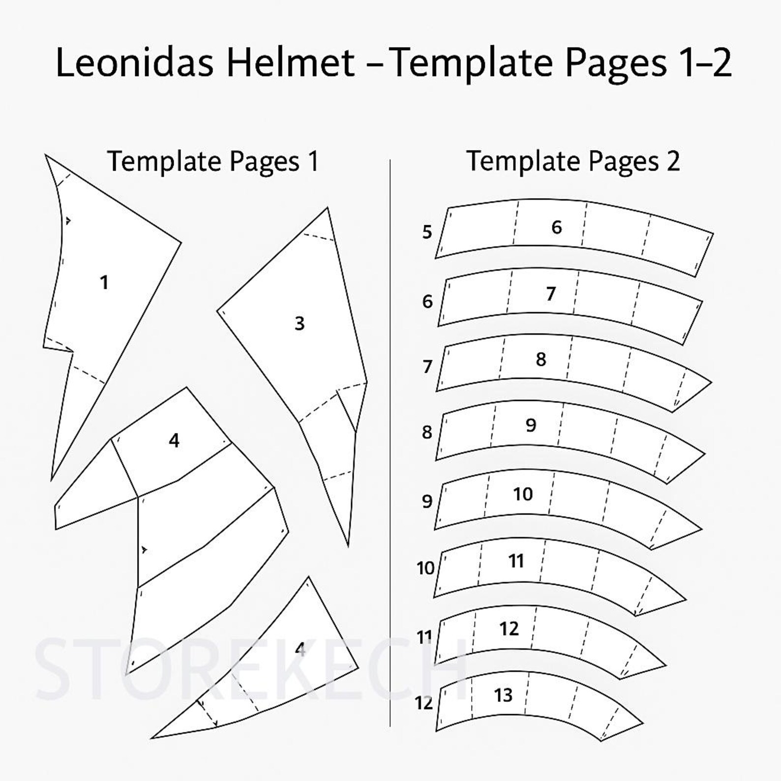 Leonidas Spartan Helmet DIY Cardboard Papercraft Template (PDF Pattern