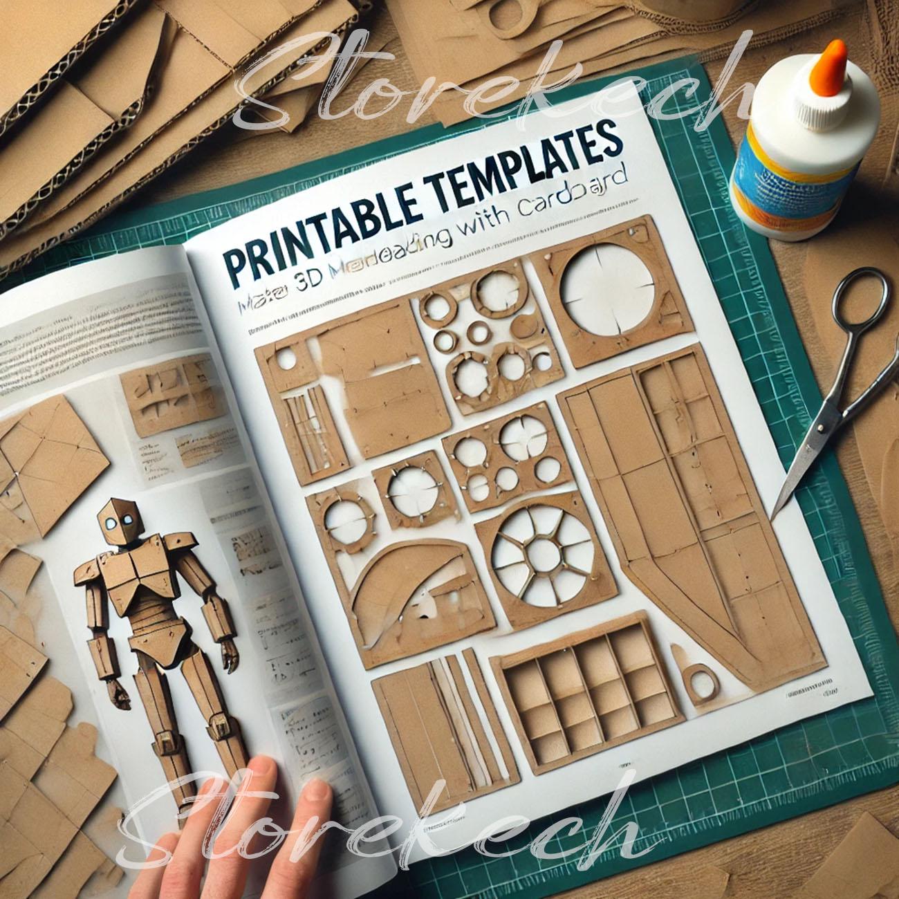 3D Cardboard Model-making Guide: DIY Craft Book With Printable ...