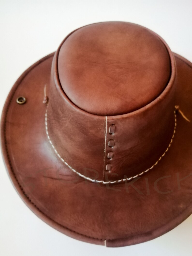 Brown Leather Hats for Men Personalized Leather Hatman Etsy