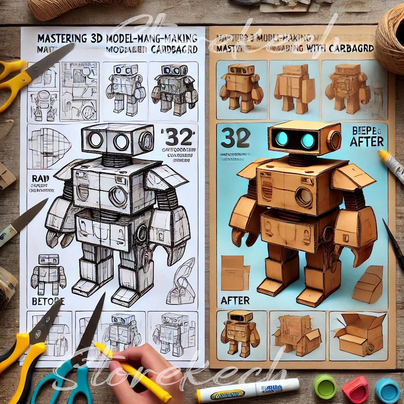 3D Cardboard Model-making Guide: DIY Craft Book With Printable ...