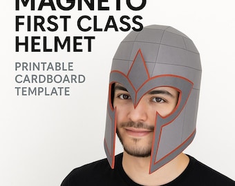Plantilla de casco de Magneto: Máscara de cosplay de cartón (patrón PDF)