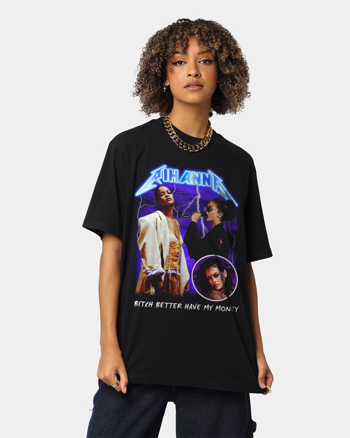 Rihanna Shirt Rihanna Graphic tee Vintage Rihanna Heavy | Etsy