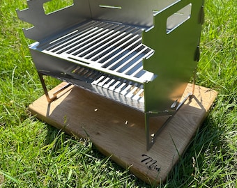 Grill zum stecken Campinggrill Edelstahl