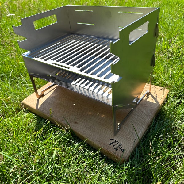 Grill zum stecken Campinggrill Edelstahl