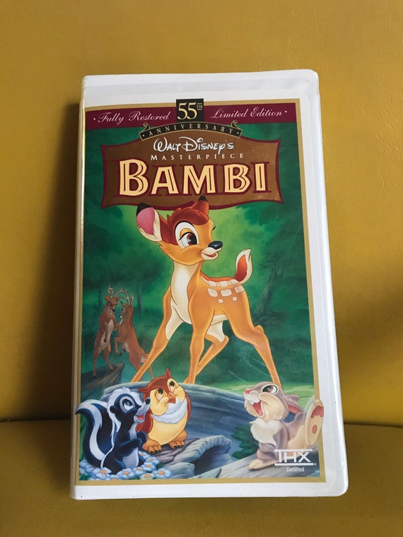 Walt Disney Masterpiece Bambi VHS Tape with Original Box Etsy