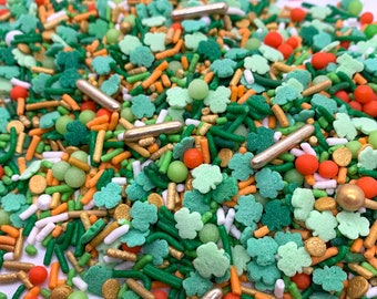 Lucky Me Sprinkle Mix, St. Patrick's Day Sprinkles, Clover Sprinkles, Irish Sprinkles