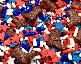 All American Cowboy Sprinkle Mix, Cowboy Sprinkles, Patriotic Sprinkles, Country Sprinkles, Country Girl Birthday, Country Boy Birthday