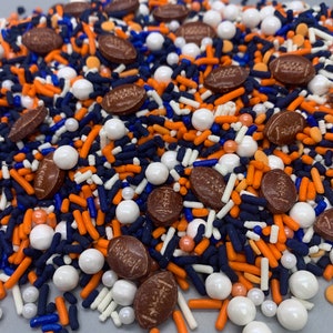 Denver Broncos NFL Football Sprinkles, Broncos Football Sprinkles, Custom NFL Sprinkles, Denver Broncos Cake Sprinkles, Football Sprinkles