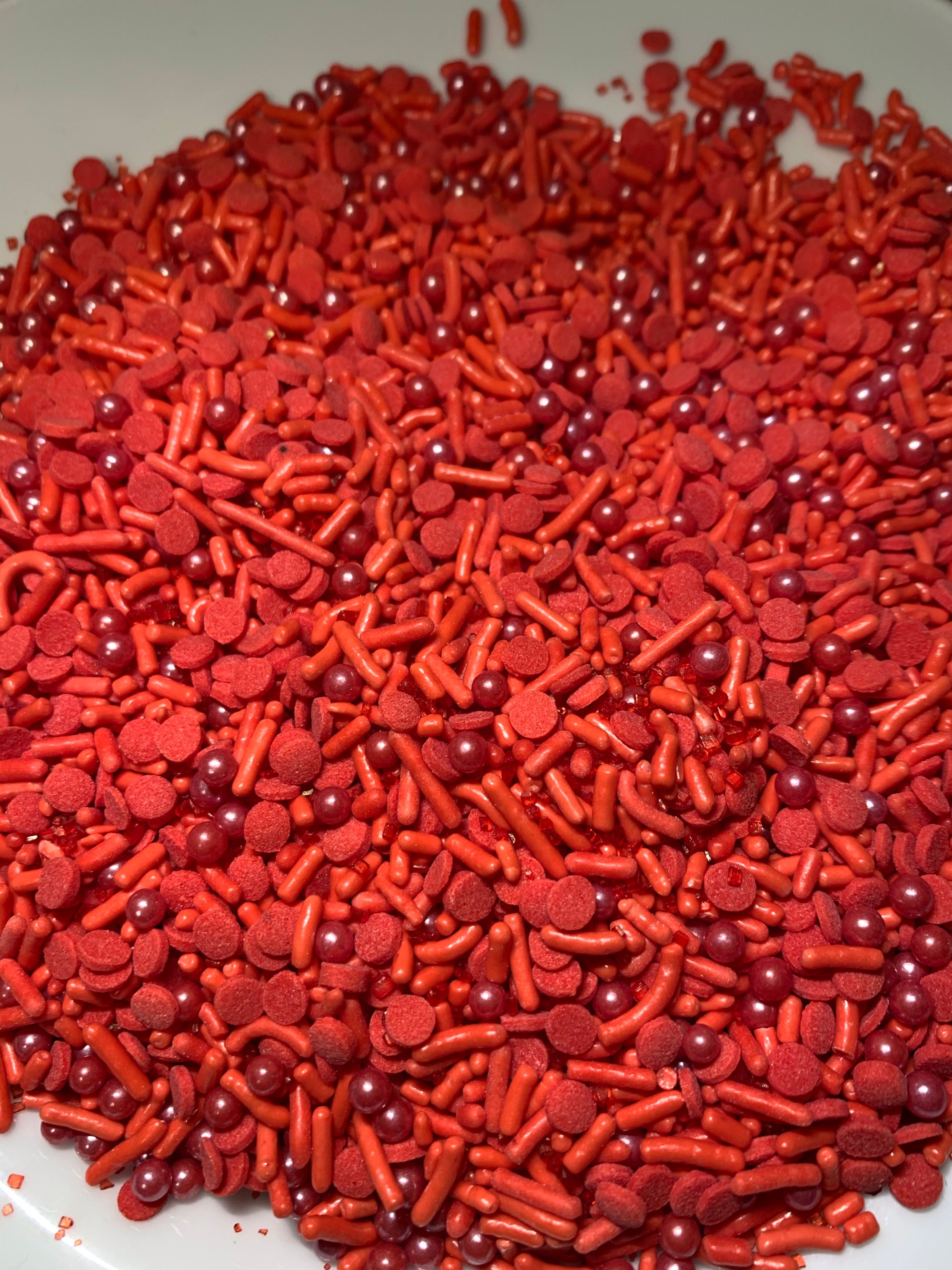 Rose Red Sprinkle Mix Red Sprinkle Medley Edible Red Etsy