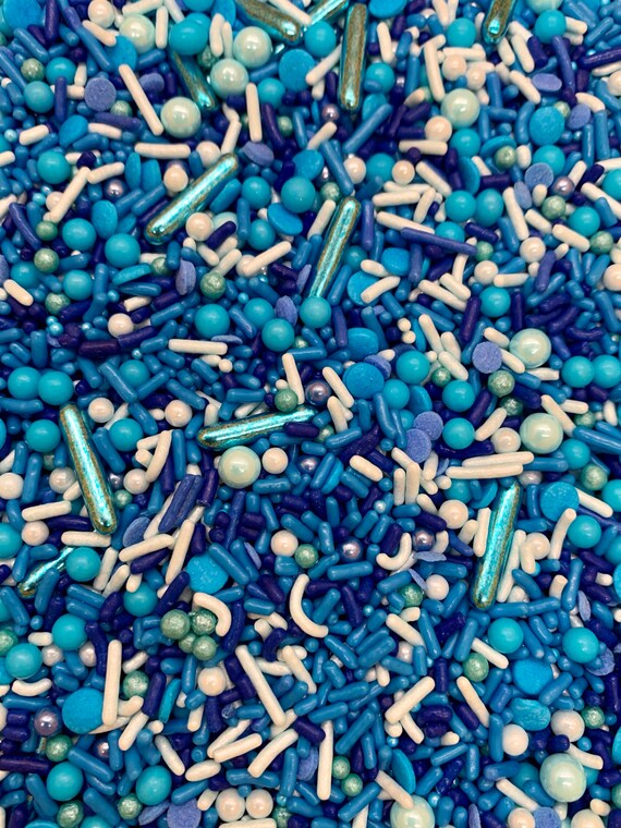 Best Blues Edible Sprinkles Blue Sprinkles Etsy