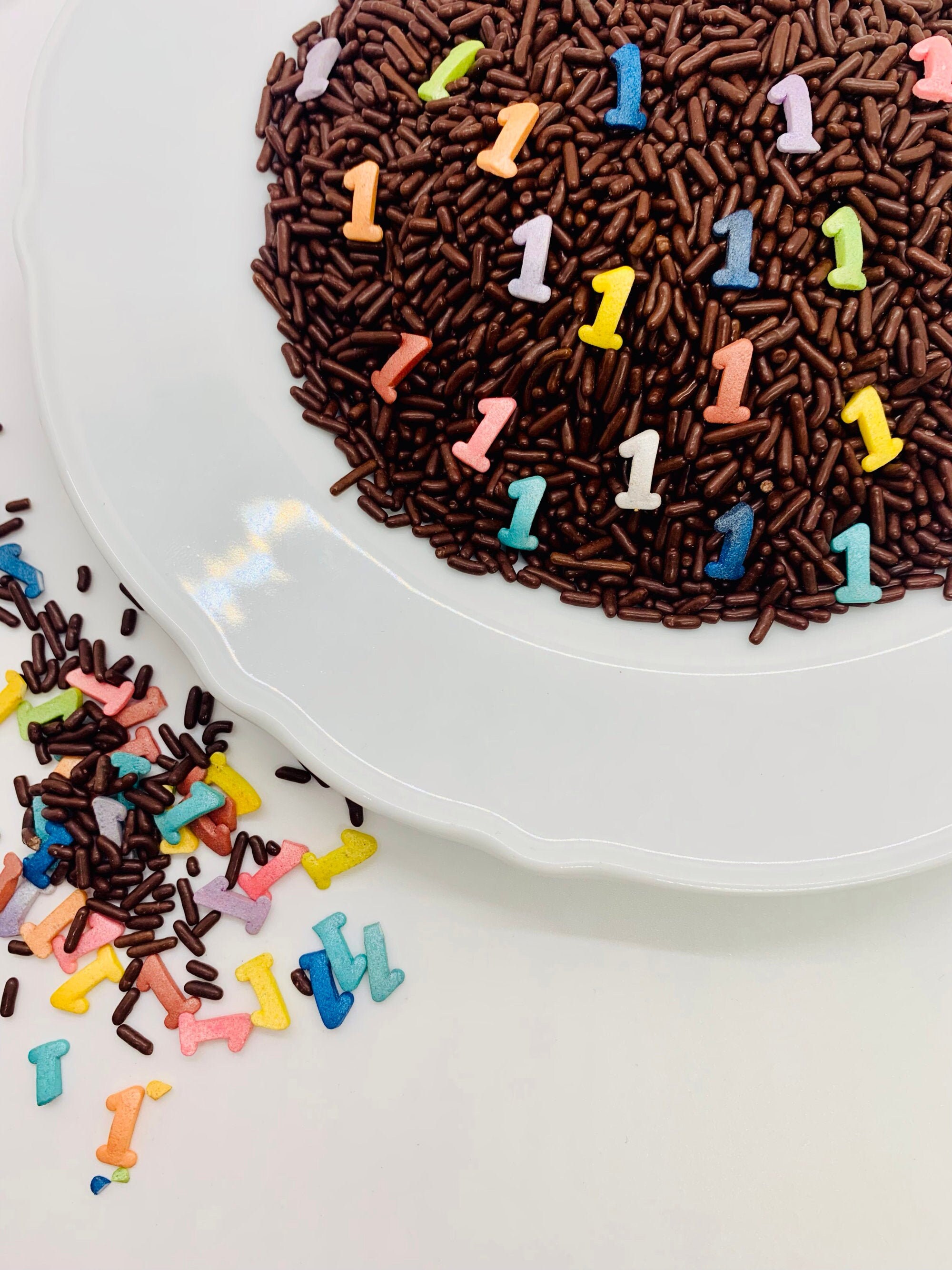 Number Sprinkle Mix 1st Birthday Sprinkles 2nd Birthday Etsy