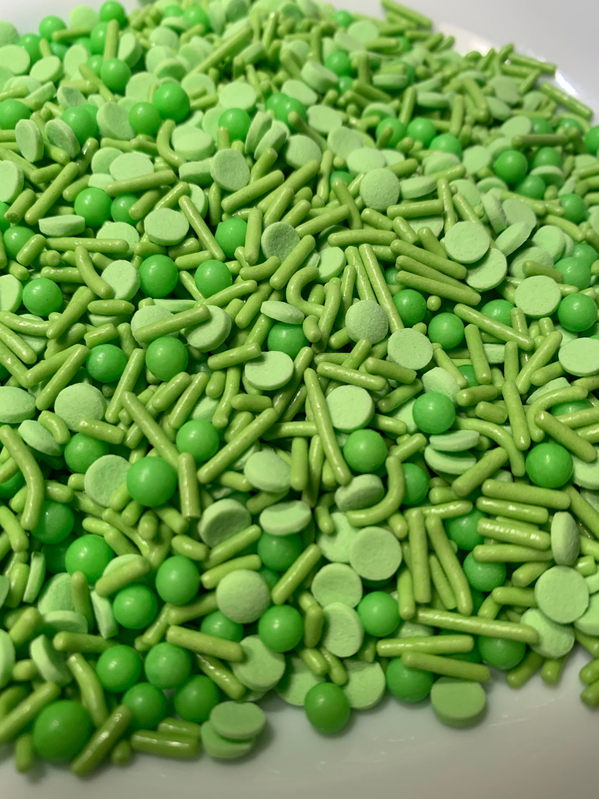 Green Sprinkle Mix Green Sprinkle Medley Edible Green Etsy