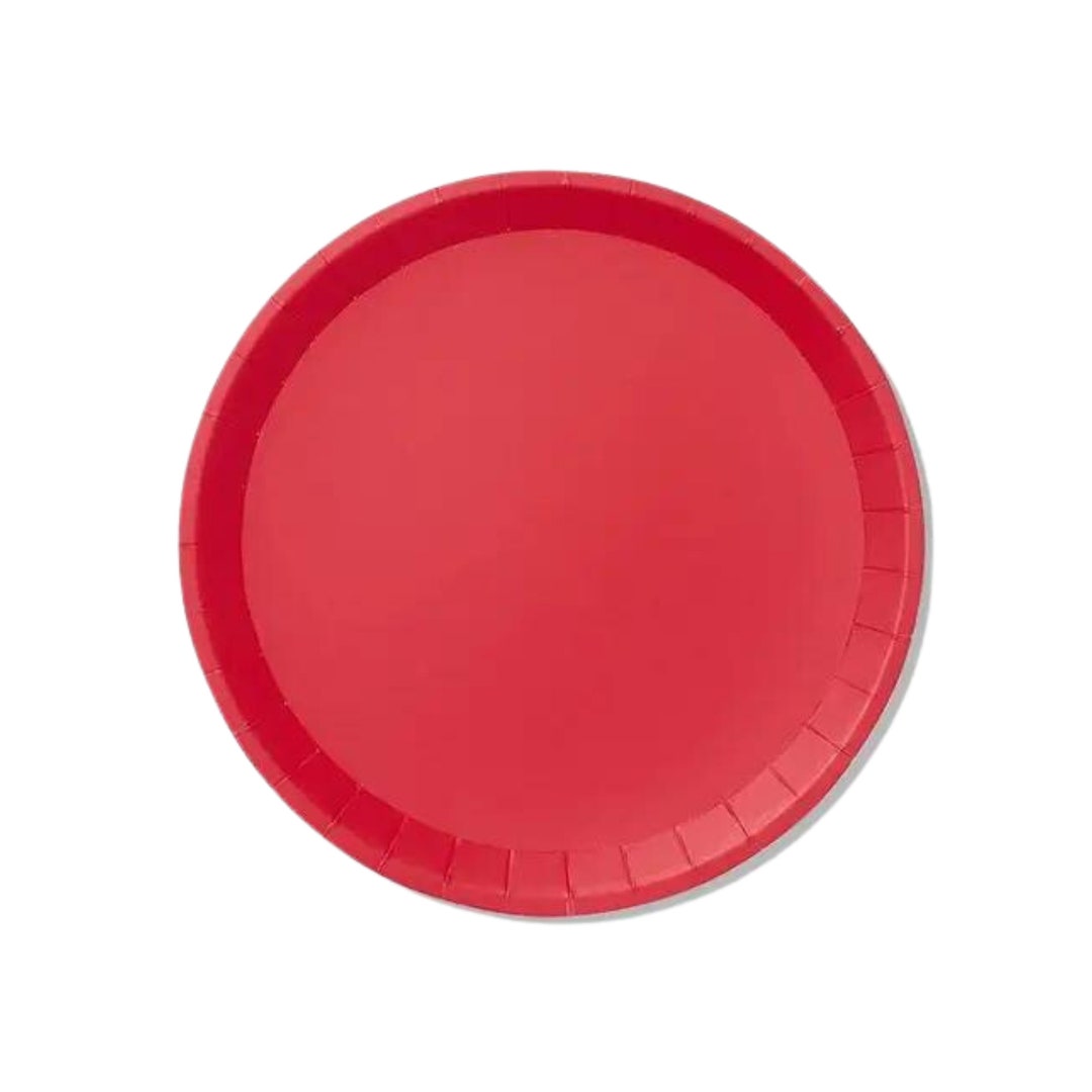 Large Red Paper Dinner Plates Etsy