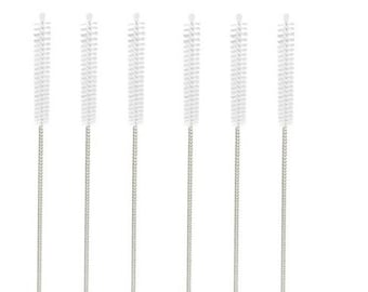 Straw Cleaning Brush X 1 Steel Pipe Cleaner Tube Bottle Metal Handle Reusable Cleaning
