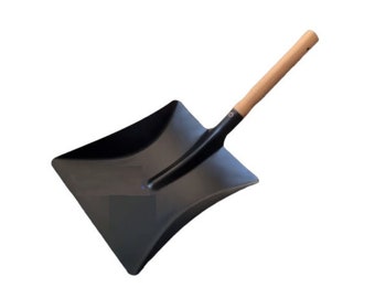 9 Inch Metal Fireplace Black Hand Shovel Ash Dust Pan For Coal Wood Burner