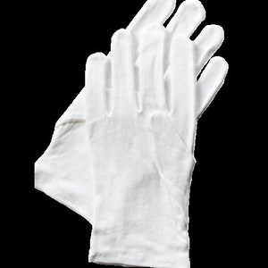 White 100% Cotton Gloves Pairs Dermatological Overnight Moisturising Eczema Skin One Pair