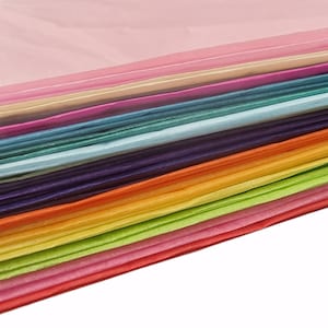 Carta velina colorata X 20 confezioni di veline miste, fogli assortiti, collage di arte creativa per bambini, artigianato multicolore