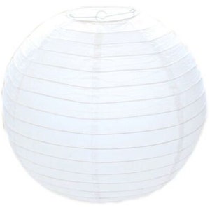 Paralume a sfera rotonda in carta bianca - Lanterna da soffitto sospesa piccola 30 cm 12 pollici