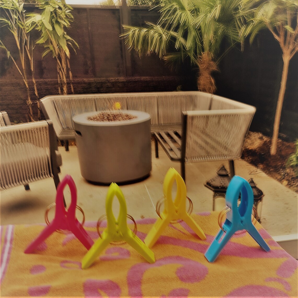 Sunbed Beach Towel Clips X 4 Large Clamps Pegs Heavy Laundry Etsy UK