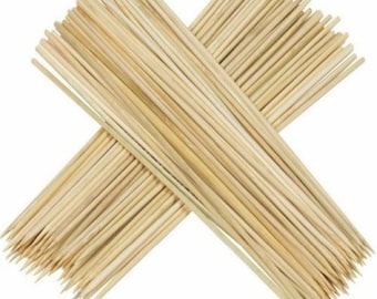 100 X Bamboo Skewers Wooden Sticks For Party BBQ Kebab Fruit Skewer Sticks 12 Inch 30cm