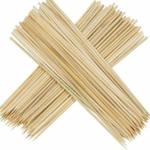 100 X Bamboo Skewers Wooden Sticks For Party BBQ Kebab Fruit Skewer Sticks 12 Inch 30cm