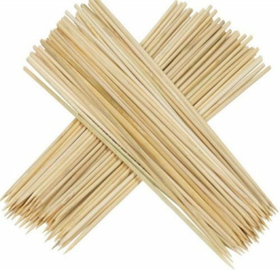 100 X Bamboo Skewers Wooden Sticks for Party BBQ Kebab Fruit