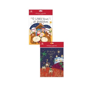 Krippe Weihnachten Adventskalender Traditionelle Kinder Nikolaus Rentier Schlitten Advents