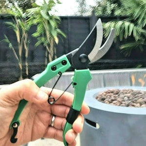 Pruning Shears Strong Carbon 8" Garden Hand Pruner Craft Secateurs Plants Tool Green