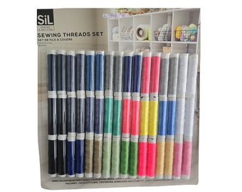 48 X Sewing Thread Set Polyester Various Colours And Gold and Silver Craft Sew