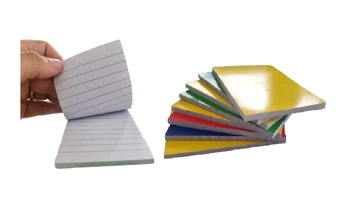 Small Notebooks Lined Paper X 4 Easy Notepads A7 White Writing Jotter ...