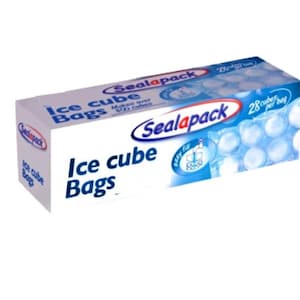 Party Ice Cube Bags - Clear Bag Fridge Freezer BBQ Cubes Maker