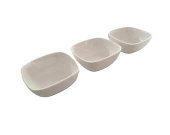 Square Dipping Tapas Bowls X 3 Pack Ceramic Serving Mini Bowl 11cm Set Of 3