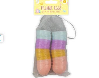 12 X Hollow Fillable Easter Eggs Hunt Game 6cm Empty Filler Shell Egg Surprise