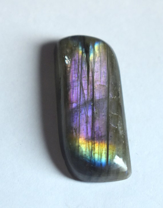Amazing Multi Purple Fire Labradorite Gemstone Natural Cabochon Gemstone For Wire Wrapping Jewelrymaking Pear Shape 24x18x7 mm 24 Cts J#1-41