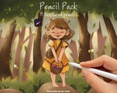 Pencil Procreate Brush Pack | Children's Book Illustration Pencil Pack | Procreate Brushes | Digital Brushes