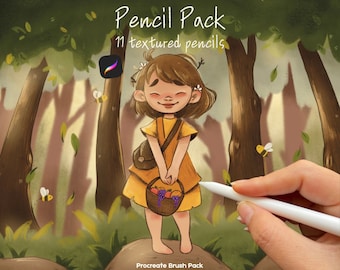Pencil Procreate Brush Pack | Children's Book Illustration Pencil Pack | Procreate Brushes | Digital Brushes
