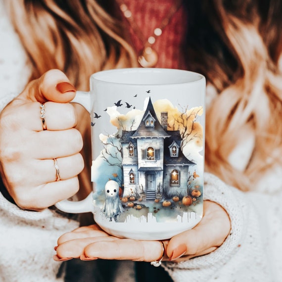 Ghost Pumpkin Mug Bookworm Gifts Fall Autumn Cottagecore Mug Supernatural  Horror Movie Witchy Best Friend Spooky Aesthetic Party Favor Gifts 