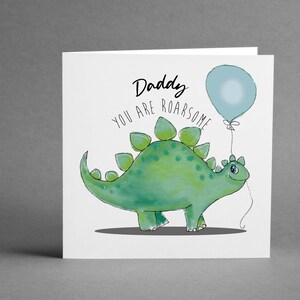 Papa, jij bent een brullende dinosauruskaart