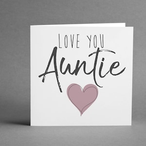 Tante hou van je kaart, verjaardagskaart, personaliseer bericht binnen gratis